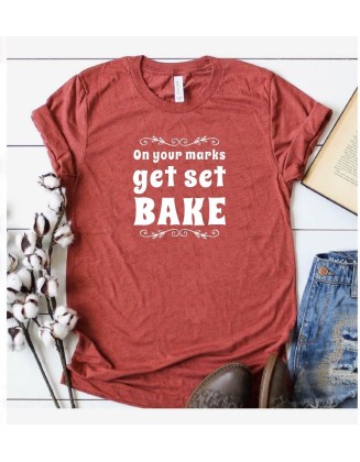 On Your Marks, Get Set, Bake Shirt, Inspired by the Great British Baking Show