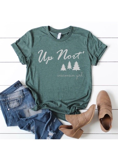 Up Nort' Wisconsin Girl Shirt