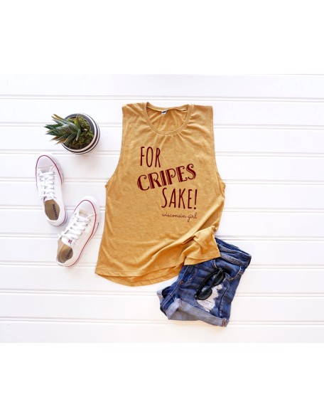 For Cripes Sake! Wisconsin Girl Muscle Tank