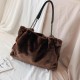 velvet plush shoulder bag