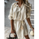 tassel and tie tunic dress