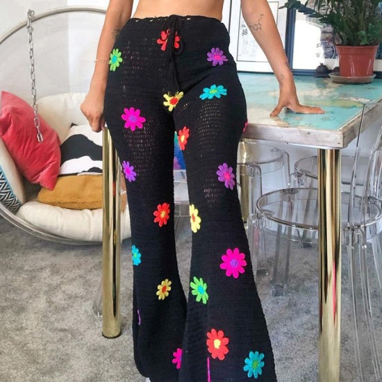 flower power crochet pants