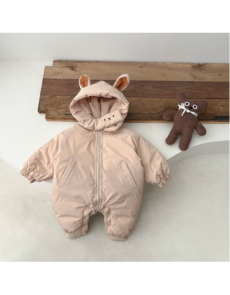 Newborn baby clothes winter cotton clothes out men and women baby clip cotton thickened onesie crawling suit winter