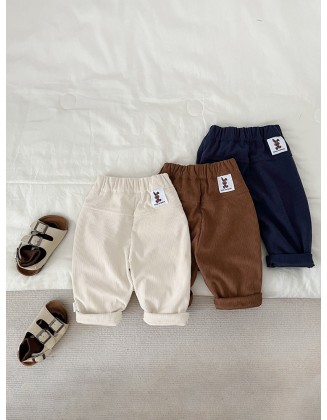 Baby pants autumn and winter boys retro corduroy thick pants autumn boys casual  pants 